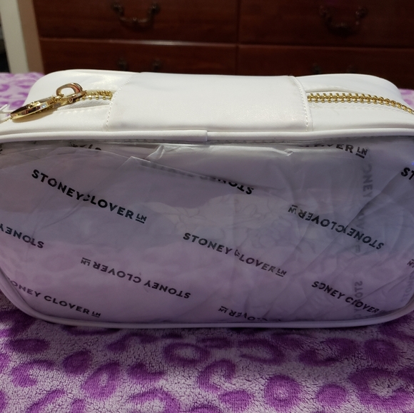 NWT Stoney Clover White and Clear Makeup Bag Lg - Picture 2 of 9